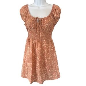 Love Tree Y2K Babydoll‎ Coquette Floral Smocked Empire Waist Mini Dress Small